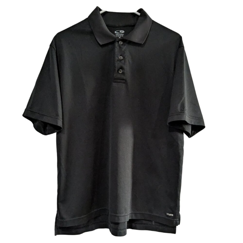 C9 by Champion Men's Duo Dry Golf Polo Shirt, Black, Size Medium, Short Sleeve